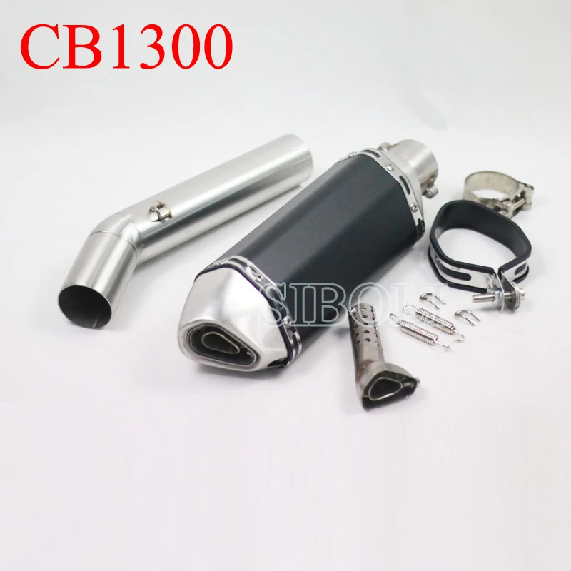 

For Honda CB1300 Motorcycle Slip On Exhaust Akrapovic Muffler With Middle Link Pipe With Moveable DB Killer