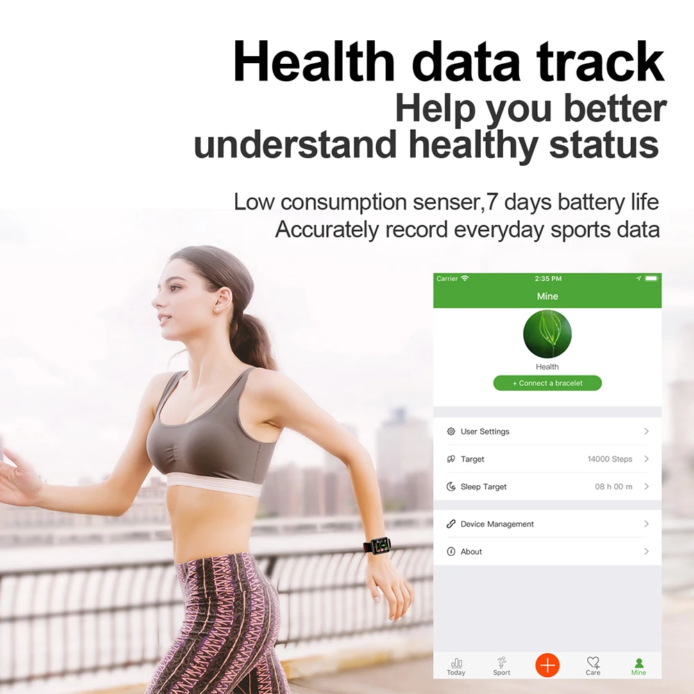 Makibes CK01 Smart Watches Men's Color Screen Tempered glass Fitness Tracker Q18 Blood pressure IP68 clock Heart rate Smartwatch