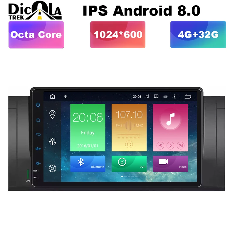 

9 inch Android 8.0 Octa Core 1024*600 car dvd for bmw E38/E39/E53 car multimedia radio with gps,wifi,4G,BT,RDS,canbus,4GB RAM