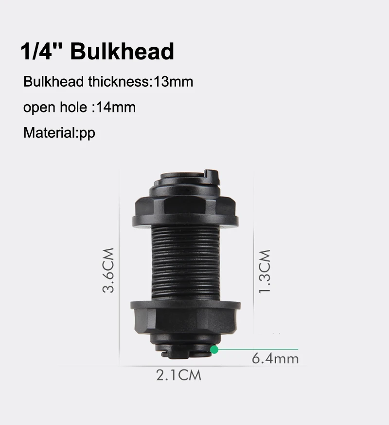 NuoNuoWell 1/4 ''трубный Тройник быстрый соединитель Концевая крышка адаптер