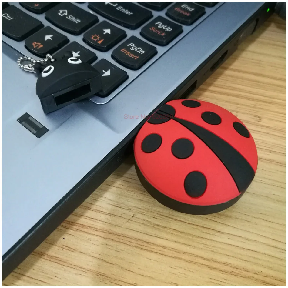Супер Скорость USB Flash Drive 64 ГБ usb3.0 8 Симпатичные божья коровка Pen 32 Жуков Pendrive Мемори