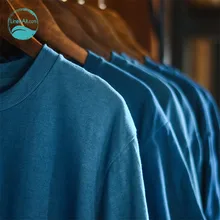 Ретро Мужская и женская хлопковая Футболка Индиго краситель хлопок