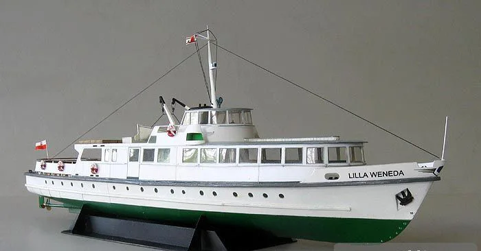 

DIY Paper Model 1:100 Polish Coast Ferry Ship Lilla Weneda Assemble Papercraft 3D Puzzle Game Education Toy