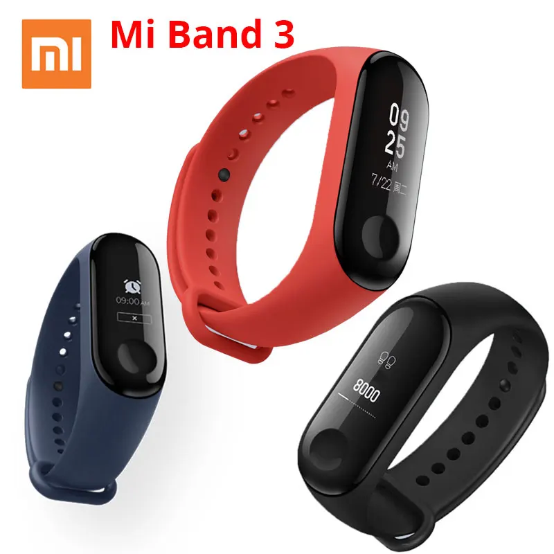 Смарт-браслет Xiaomi mi Band 3 с сенсорным экраном и сенсорной панелью, водонепроницаемый фитнес-трекер mi Band 3 с сенсорным экраном 0,78 дюйма