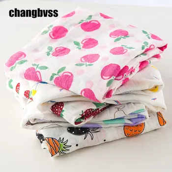 

Colorful Fruits Patterns Baby Swaddle Wrap Baby Bedding Envelopes For Newborn Receiving Blankets For Newborn Kids Bath Towel