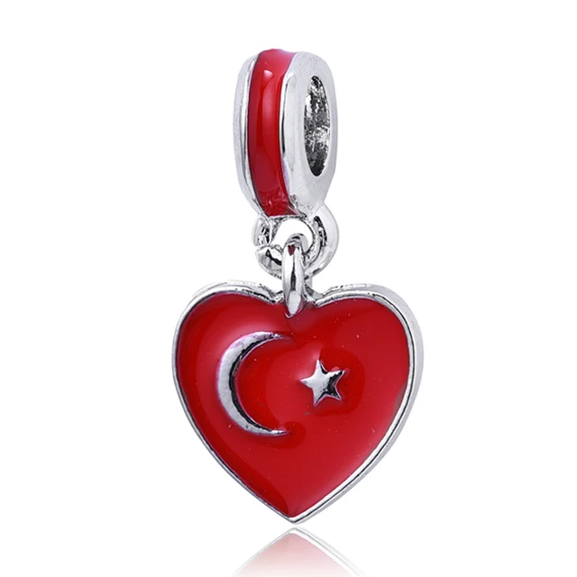 pandora turkish flag charm pandora turkish flag charm