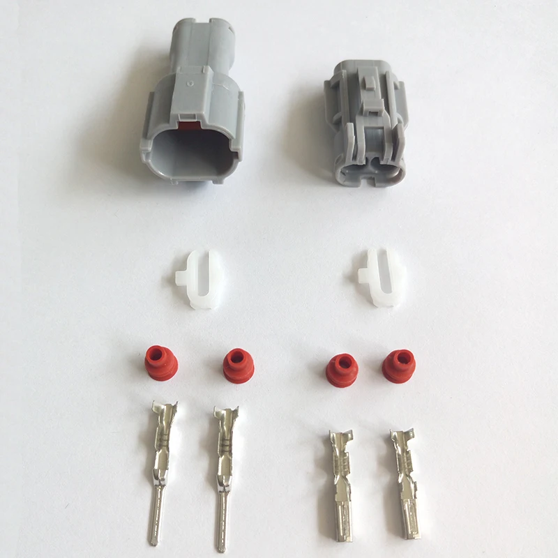 2 Pin Female And Male Gray Auto Waterproof Electrical Wire Connectors