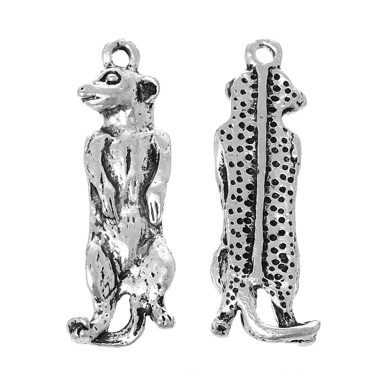DoreenBeads амулет кулоны Meerkat животного серебряного цвета 37 мм (1 4/8 &quot) x 12 (4/8&quot) 10 шт.