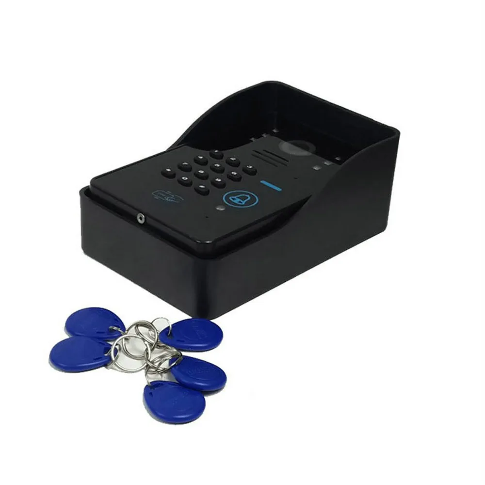 7 "ЖК-дисплей 2 монитора RFID пароль видео домофон дверной звонок с ИК-CUTCamera 1000 ТВ линия система контроля доступа