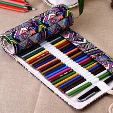 Портативный Модный школьный холст рулон сумка Comestic Чехол под кисти для макияжа хранения пенал для школьных принадлежностей сумка для покупок