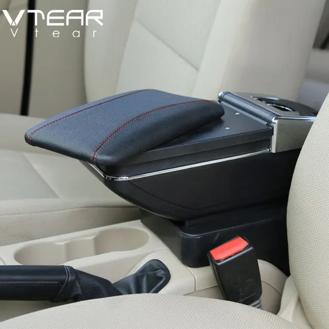 Vtear For nissan note armrest box PU Leather central Store content box 2016-2018 Vtear For nissan note armrest box PU Leather central Store content box 2016-2018