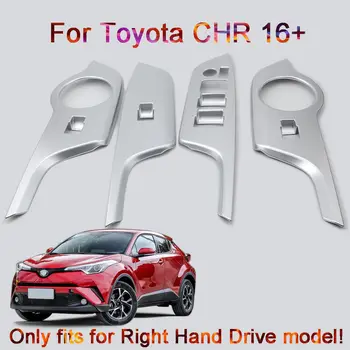 

1set Interior ABS Door Handle Window Button Lift Cover Trim Mouldings Fit For Right Hand Drive Toyota CHR 16+ Car Styling