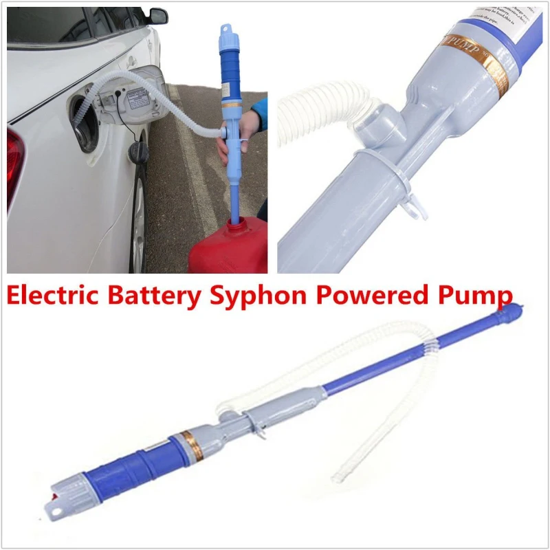 Car gasoline Electric Battery Syphon Powered Pump Diesel Fuel Water Gas Siphon Pump Hose