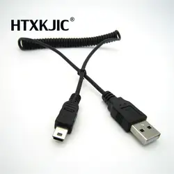 2 м локоть Весна Спиральный USB 2,0 мужчина к MINI USB 5PIN синхронизации данных Зарядное устройство кабель
