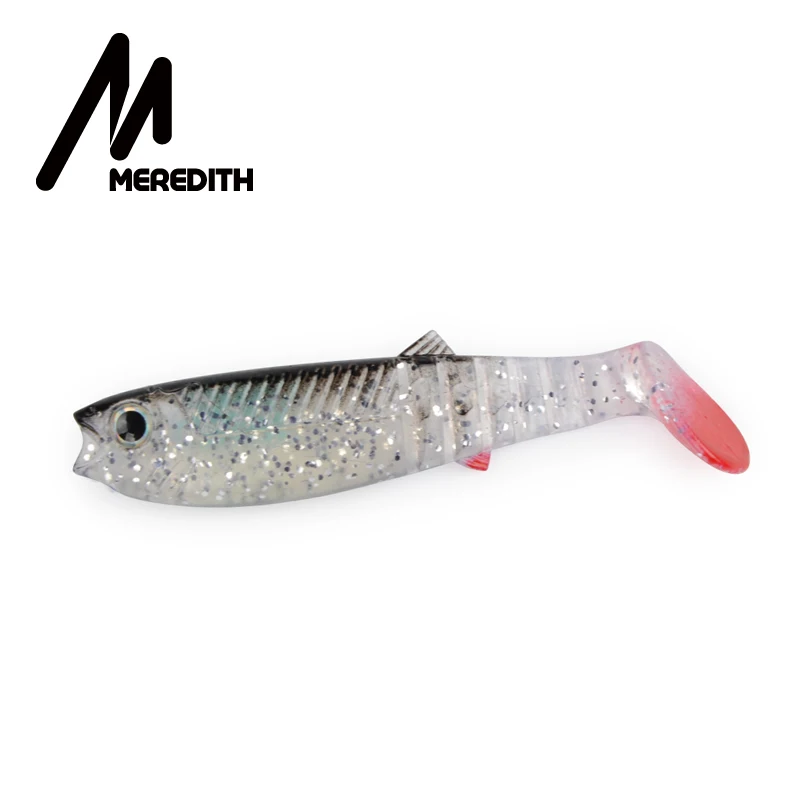 MEREDITH, Новое поступление, JX62-08, популярная модель, 10 шт, 5,5 г, 8 см, рыболовные приманки, мягкие, Cannibal Shad, 3D рыбы, Реалистичная приманка - Цвет: H