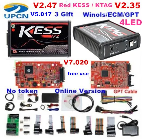

Best KESS 5.017 SW 2.47 Red PCB EU Version Chip Tuning 4LED V2.35 KTAG 7.020 Cars/Trucks K-TAG V7.020 Online Version 2.35