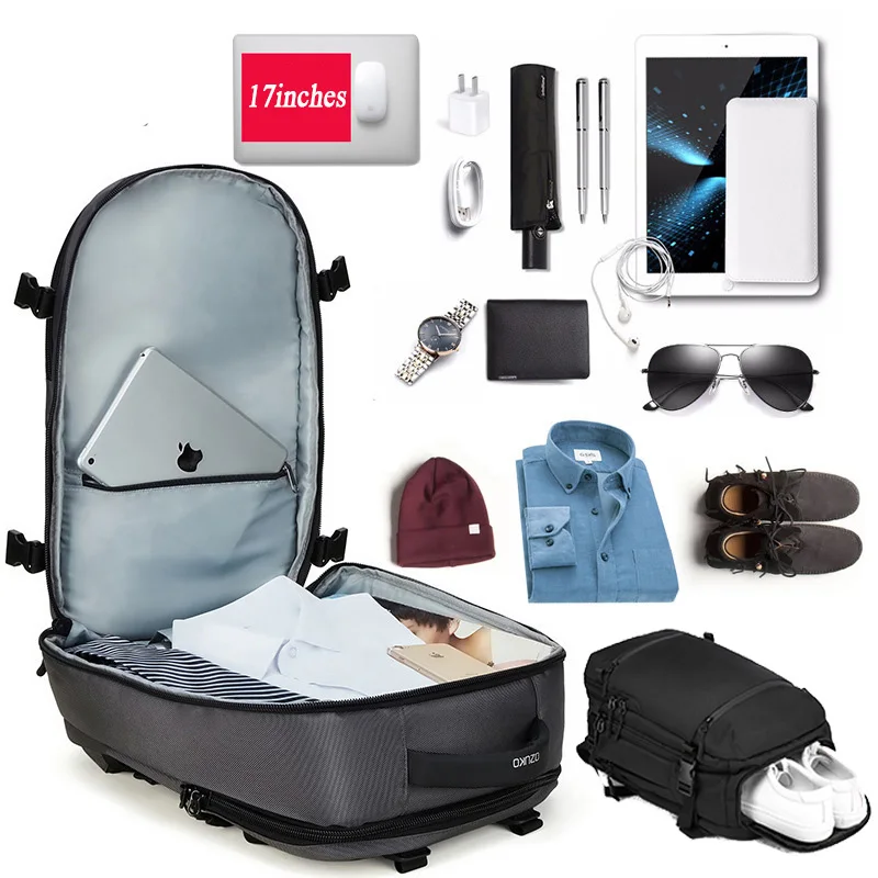 Mulher de Multi-função em Camadas Ginásio de Esportes Bolsas de Grande Capacidade de Armazenamento Portátil à Prova Água de Negócios Homem Compartimento Sapatos Mochila d’