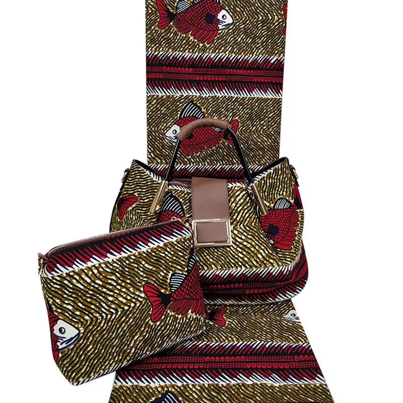 

Hot sale purses and handbags fashion handbags 2018 woman bags african wax bag set ankara wax prints fabric H180520