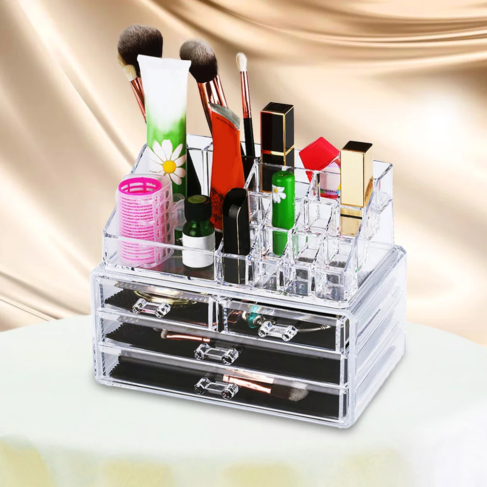 Acrylic Makeup Jewelry Organizer Box Cosmetics Organizer Case Storage Display Boxes Jewelry