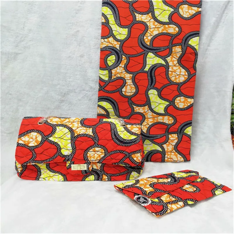 

2019 Latest African wax bag and 6 yards Veritable wax dutch guaranteed real dutch wax high quality For sewing fabric