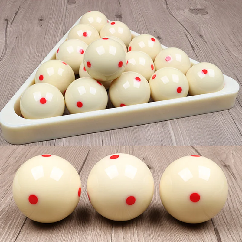 Cue Ball With 6 Red Dots Standard Pool-Billiard White Cue Training Ball White Billiard