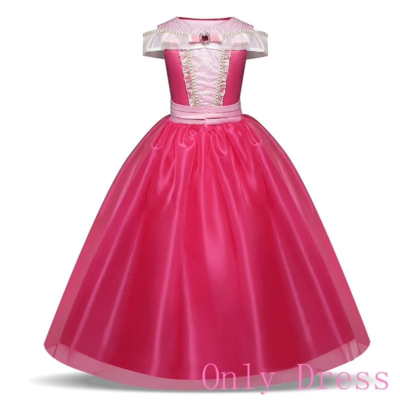 Детская одежда Детские платья принцессы для девочек, маскарадный костюм, вечерние платья для Хэллоуина нарядные платья для детей от 4 до 10 лет - Цвет: PinkB