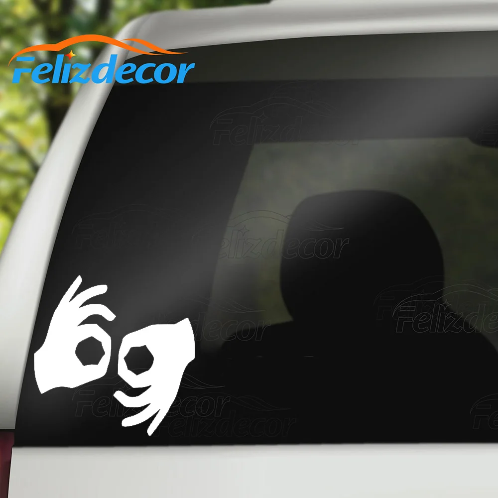 Наклейки на автомобиль OK gesture переводчик вывеска языков наклейки съемные