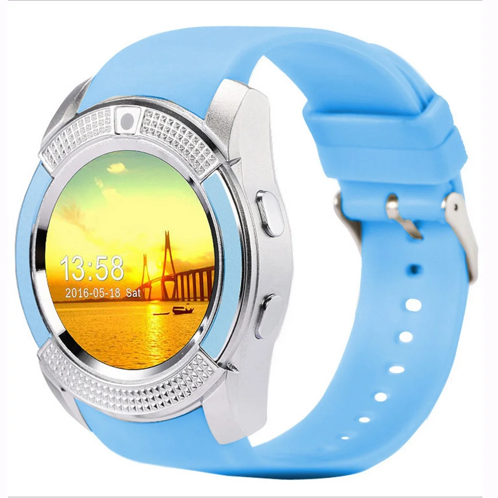 696 Смарт часы V8 Bluetooth умные часы с сенсорным экраном наручные часы с камерой/слотом для sim-карты водонепроницаемые умные часы