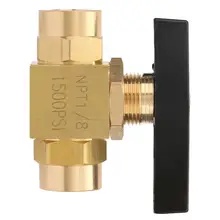 Запорный клапан шаровой клапан с приводом промышленная Женская Трубная резьба 60 градусов прямой латунный шаровой клапан 1500PSI Электрический магнитный