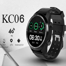 Kingwear 4G bluetooth Смарт часы KC06 поддержка gps 4G Шагомер сердечного ритма водонепроницаемый круглый экран smartwatch android одежда KW88