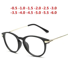 Матовые черные ретро очки для близорукости близорукие диоптрийные очки для близорукости 1,0,-1,5,-2,0,-2,5,-3,0,-3,5,-4,0,~-6,0