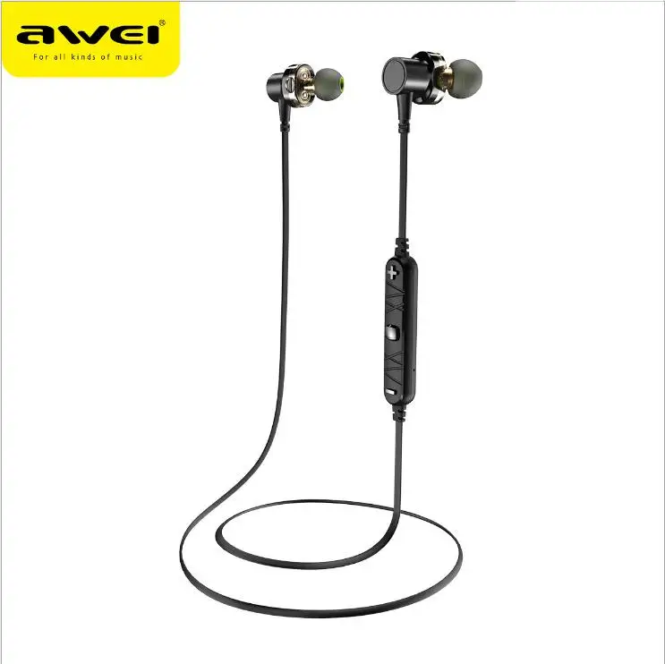 Bluetooth Наушники AWEI X660BL беспроводные наушники с двумя драйверами гарнитура
