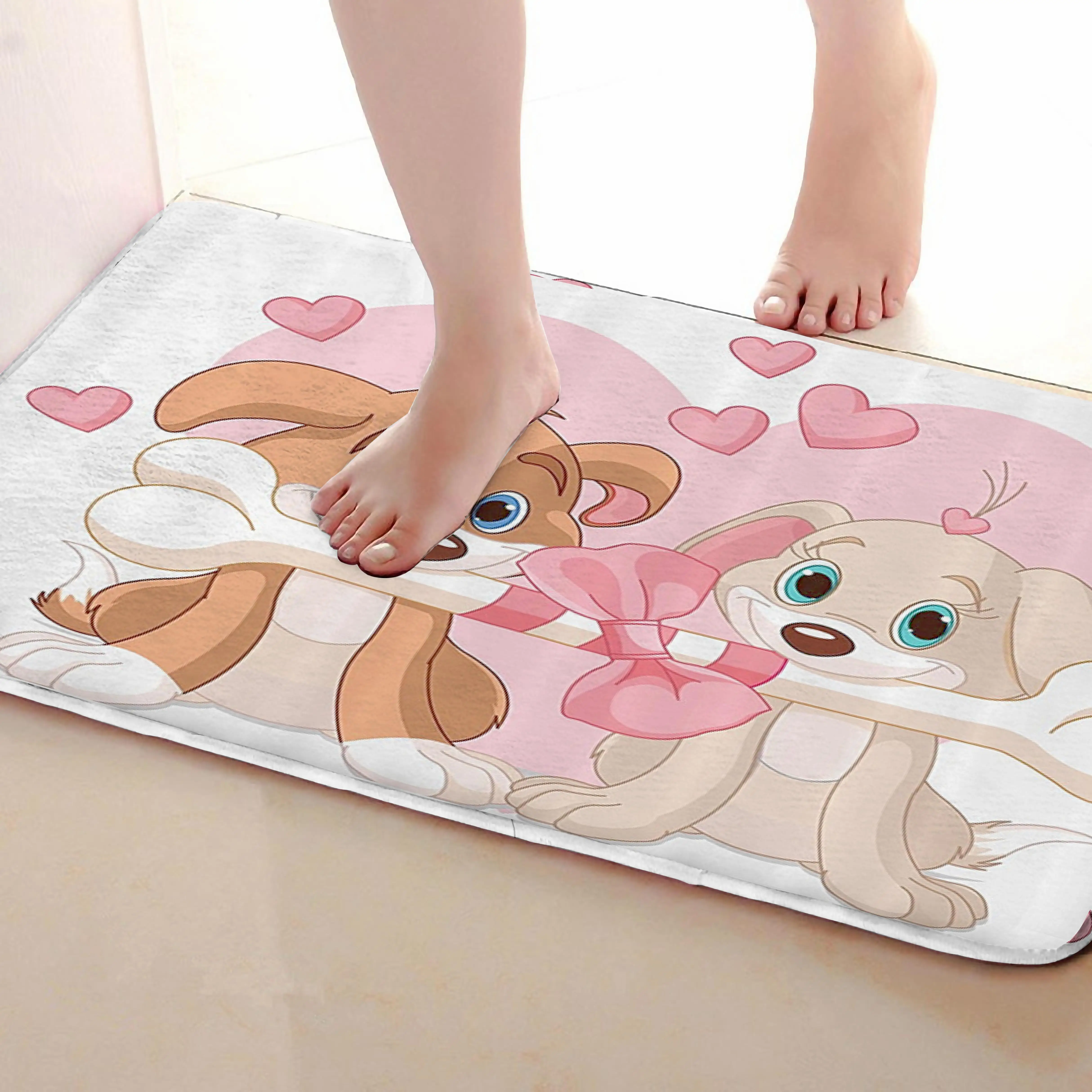 Собачий Стиль Коврик для ванной комнаты, смешной Противоскользящий коврик для ванной, занавески для душа аксессуары, соответствующие вашей душевой занавеске