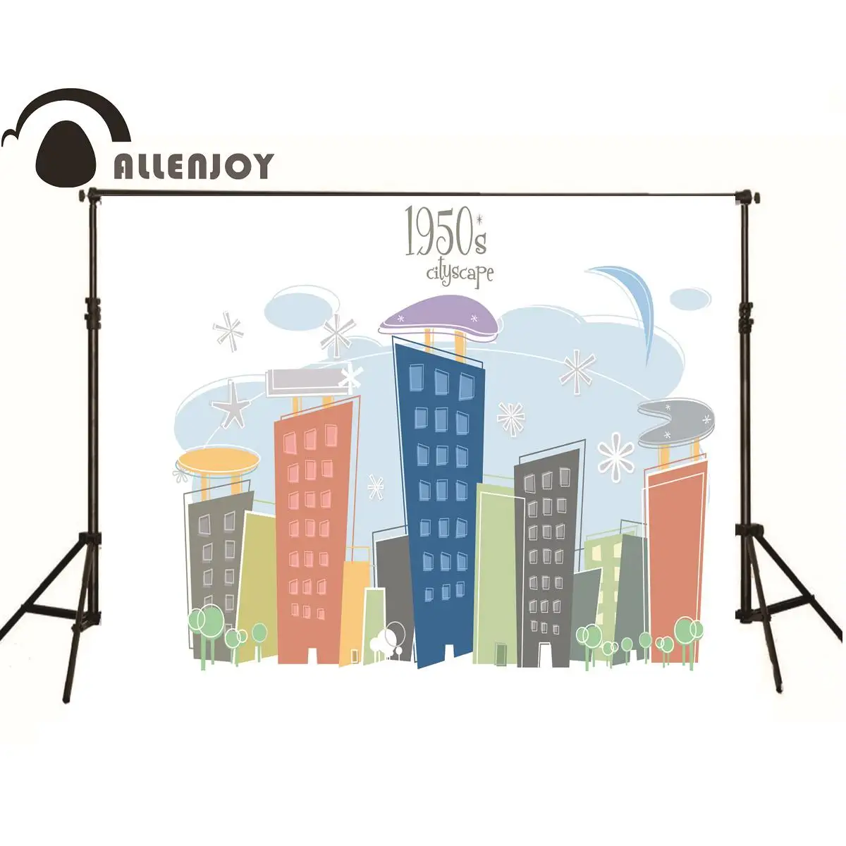Allenjoy фон для фотосъемки месяц город звезда цветная фотография детский Фон Компьютерная печать