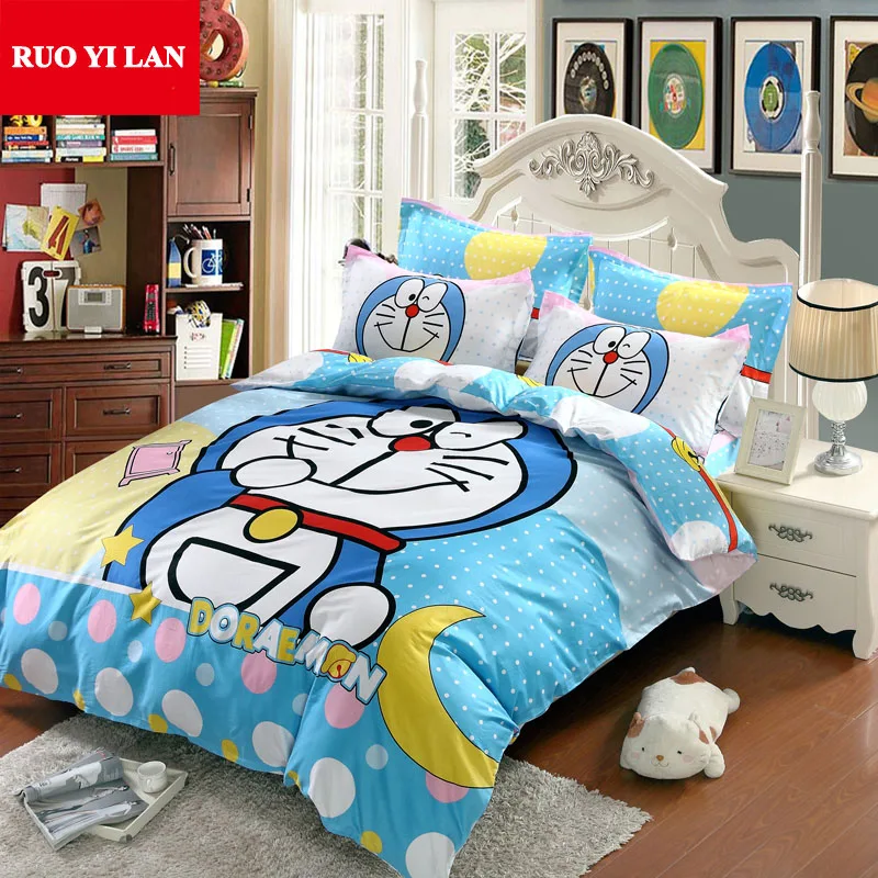 

Cartoon Cat 3D Large Printing Duvet Cover Set 100% Cotton Four Pieces Bedding Set Sheet Pillowcase Queen for 1.5/1.8m Bed