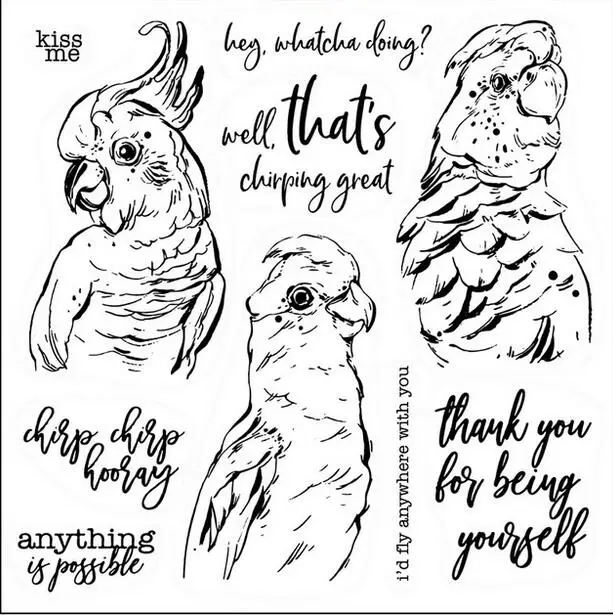 

Birds Transparent Clear Stamps for Scrapbooking Paper Cards Making New