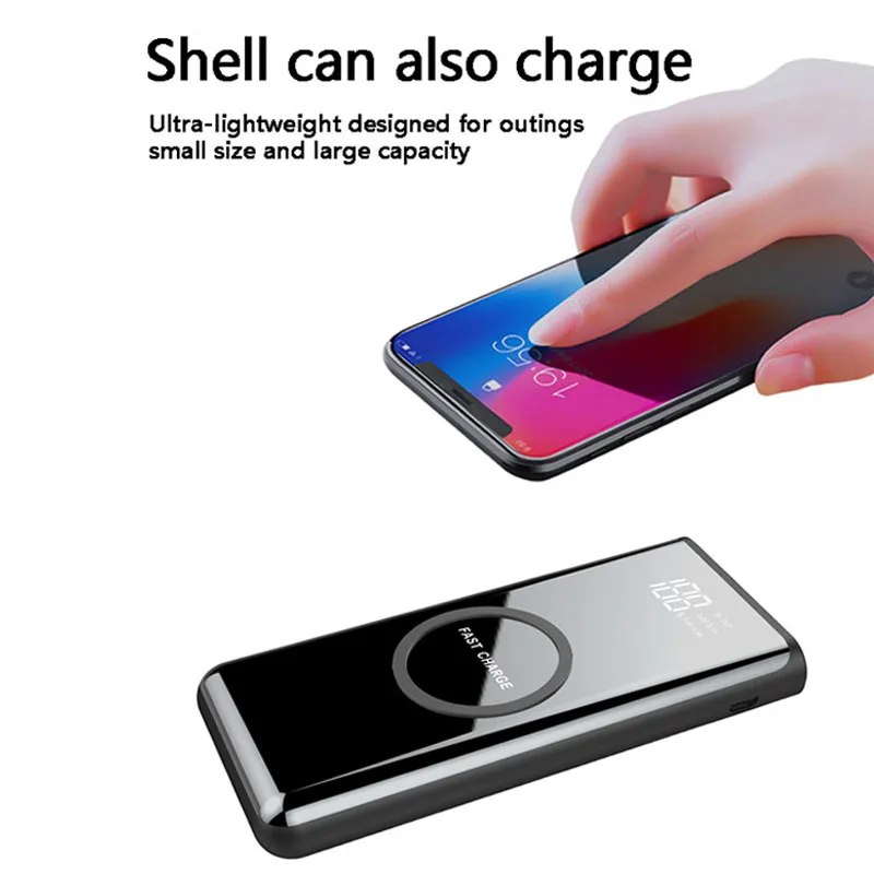 Wireless charging Power Bank External Battery 10000mAh Portable Mobile Backup Bank Charger for iPhone 8 8Plus X For Samsung S9 Wireless charging Power Bank External Battery 10000mAh Portable Mobile Backup Bank Charger for iPhone 8 8Plus X For Samsung S9