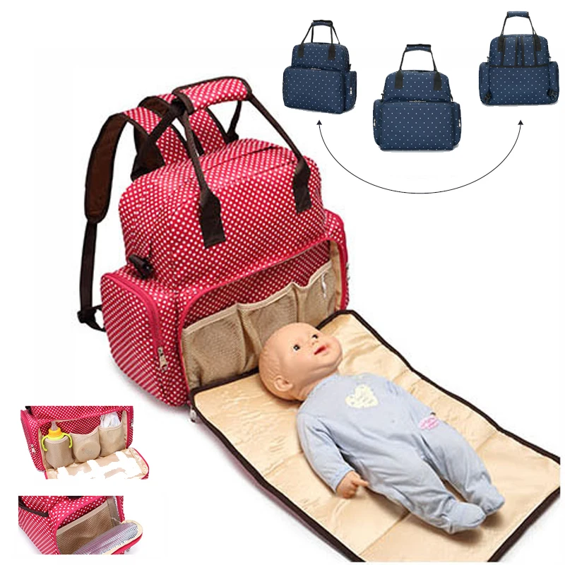 

New Upgraded Multi-functional Baby Lying Diaper Nappy Bag Large Capacity Fashion Mummy Maternity Nappy Bag Travel Backpack