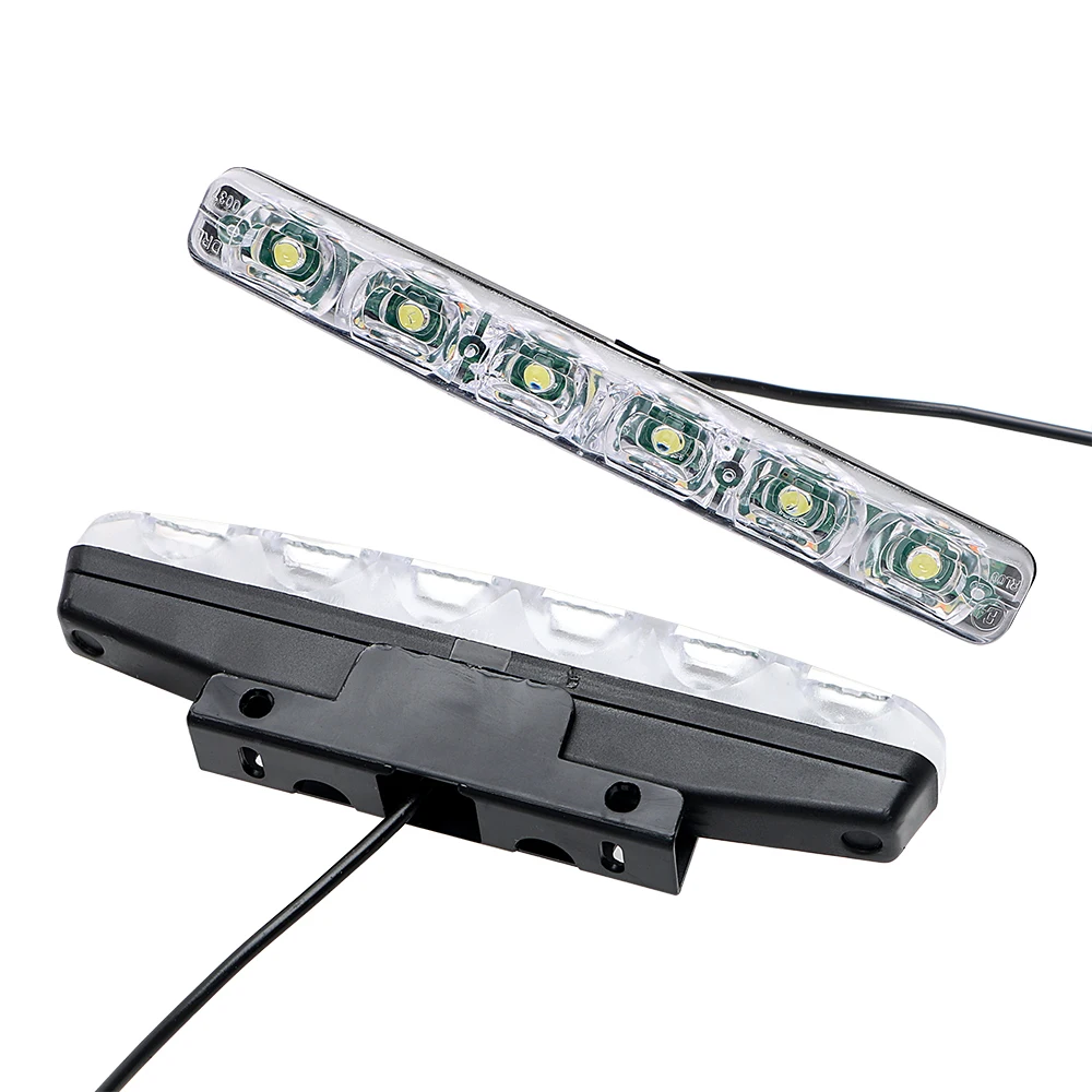 A Pair Waterproof DRL Car Daytime Running Lights 6LED Car daytime LED