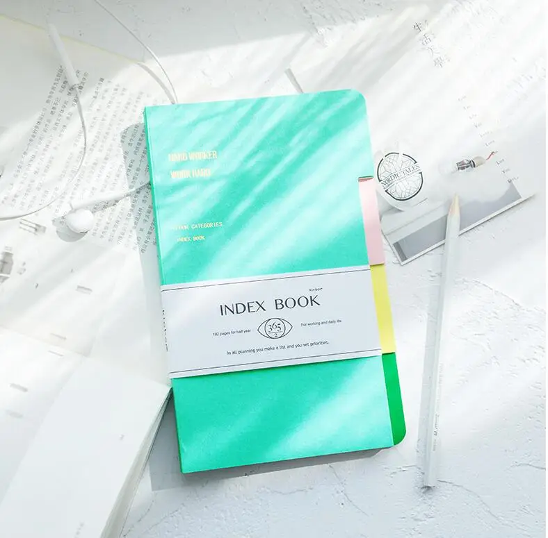 A5 Index Book Creative Lined Notebook 96 Sheets DIY Scheduler Planner