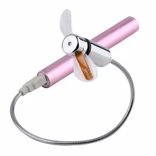 Durable USB Mini Flexible Time LED Clock Fan with LED Light – Cool Gadget Keep cool and Time Display For PC Laptop