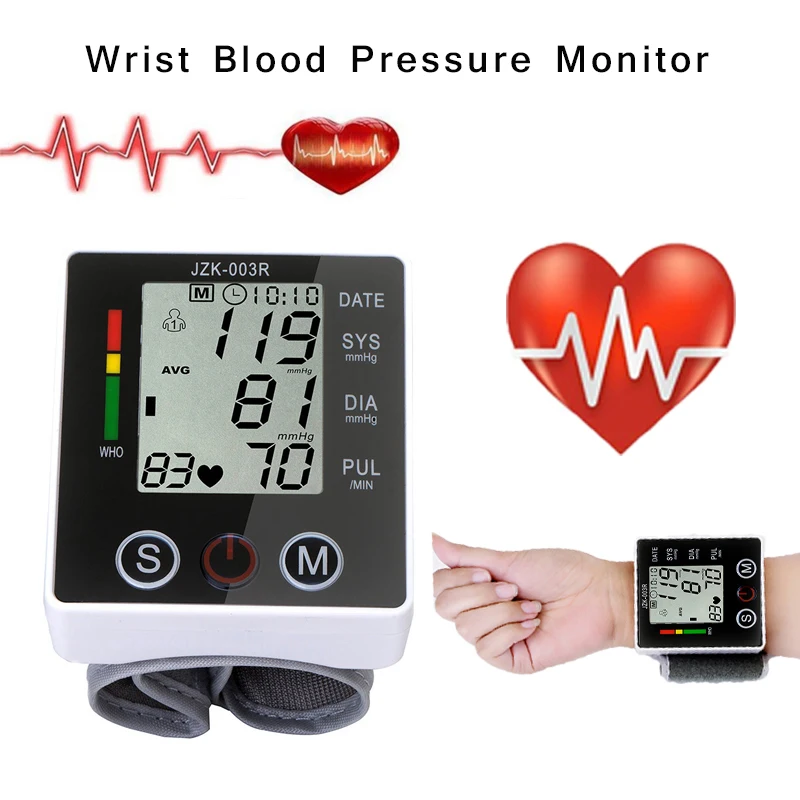 Health Care New Tensiometro Digital Blood Pressure Monitor Wrist Tonometer Automatic Sphygmomanometer BP Blood Pressure Meter