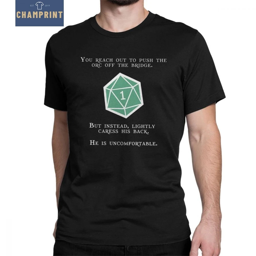 

Natural DnD Orc T-Shirts Men D And D Dungeons And Dragons Game Short Sleeve Tees O Neck Cotton Clothes Designs T Shirt Plus Size