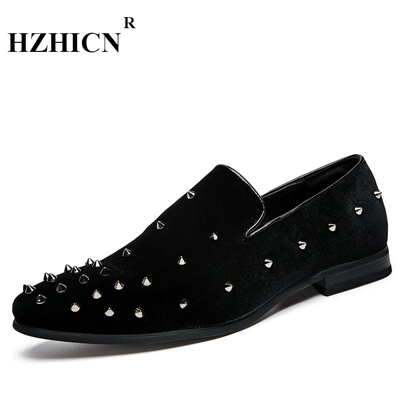 Men Fashion Leather Brogue Shoes Casual Hair Stylist Shoes Soft and