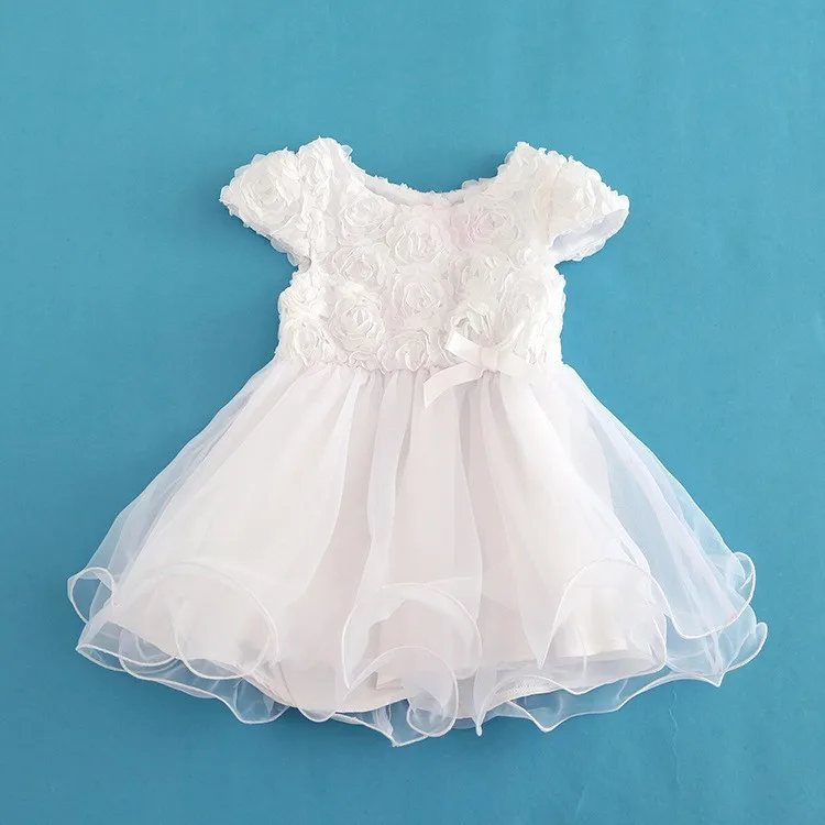 Летнее платье для новорожденных девочек; белое платье из органзы на крестины; вечерние платья; Одежда для девочек; Vestidos