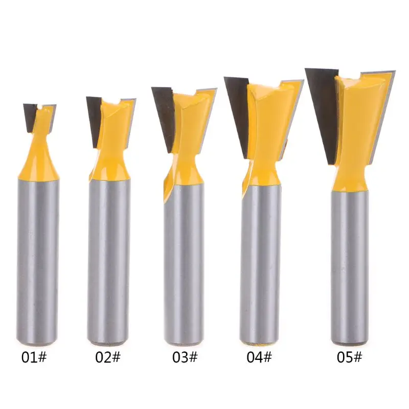 

8mm Shank 14 Degree Grade Industrial Rod Dovetail Router Bit Swallow Tail Woodworking Etching Milling Tools For Wood Cutter