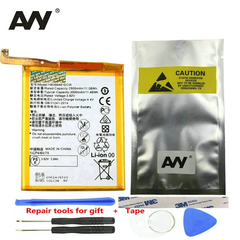 

AVY HB366481ECW Battery For Huawei Ascend P9 Lite Honor 8 5C G9 Mobile Phone Replacement Batteries Rechargeable 2900mAh/3000mAh