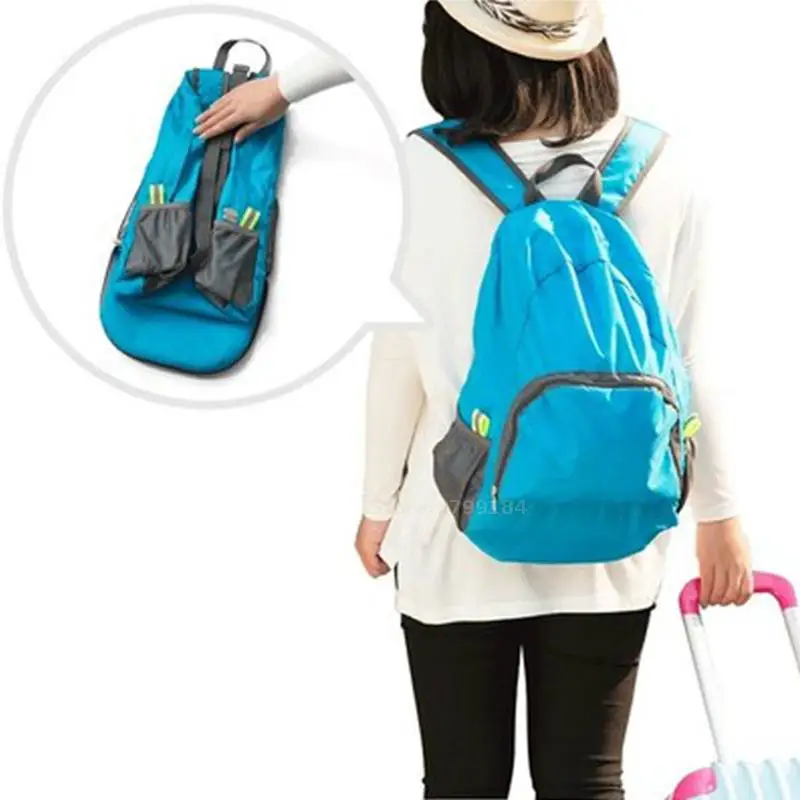 

Lightweight Foldable Waterproof Nylon Women Men Skin Pack Backpack Travel Outdoor Sports Camping Hiking Bag Rucksack