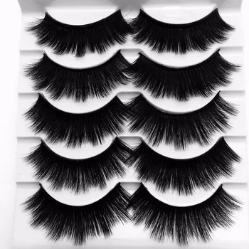 

HBZGTLAD 3d mink false eyelashes hand made 1 box eyelashes full strip lashes faux cils false eyelash natural long lashes