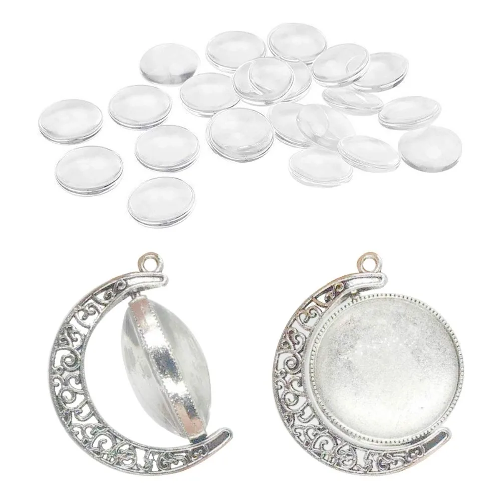Antique Silver Plated Medallion Pendants Bezel Setting Base Blank 48 mm G9490
